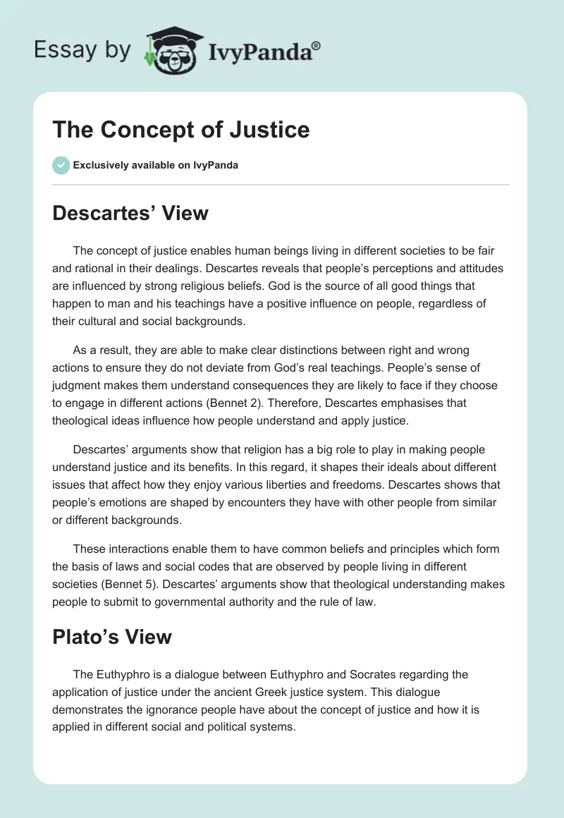 The Concept of Justice. Page 1