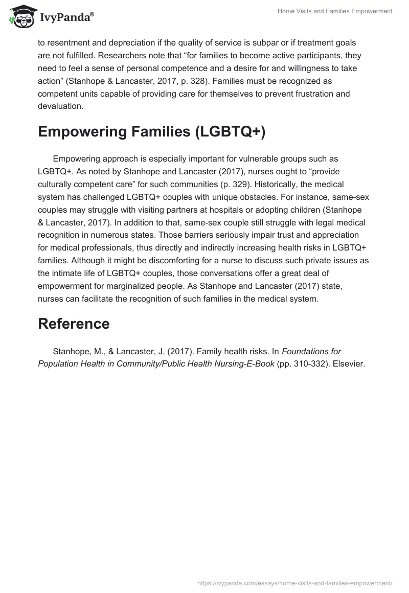 Home Visits and Families Empowerment. Page 3