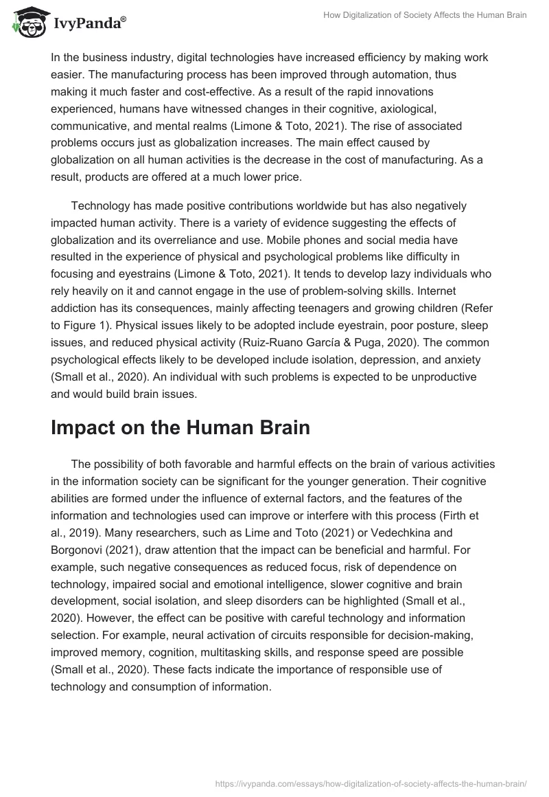 How Digitalization of Society Affects the Human Brain. Page 3