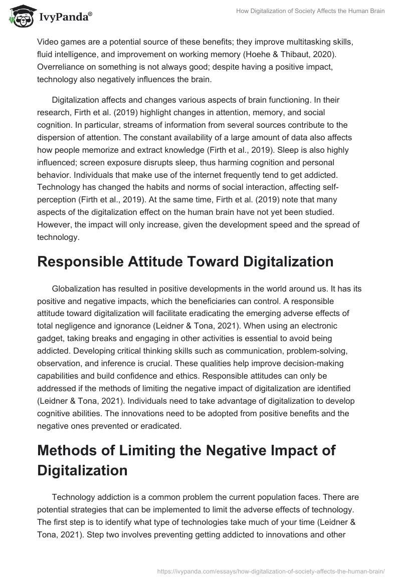 How Digitalization of Society Affects the Human Brain. Page 5