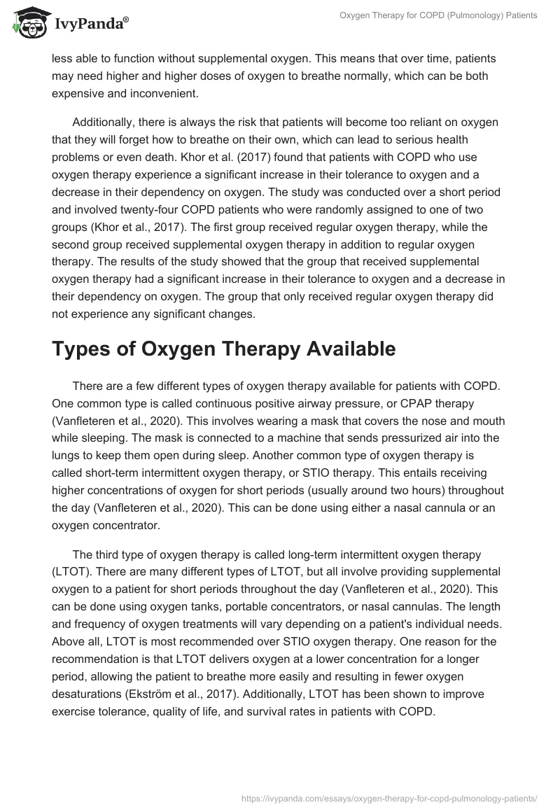 Oxygen Therapy for COPD (Pulmonology) Patients. Page 4