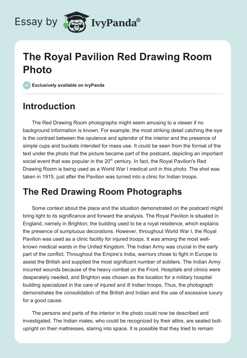 The Royal Pavilion Red Drawing Room Photo. Page 1