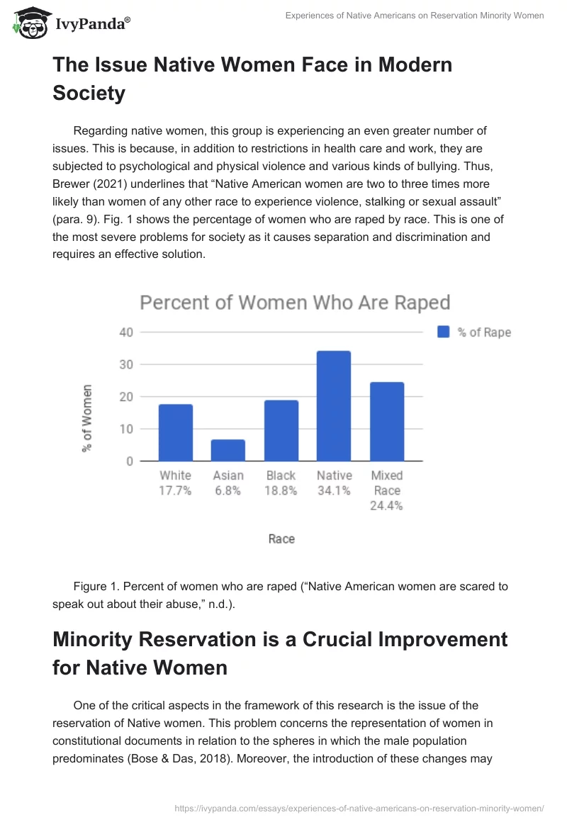 Experiences of Native Americans on Reservation Minority Women. Page 2