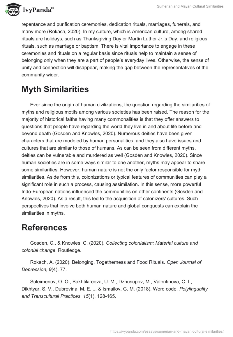 Sumerian and Mayan Cultural Similarities. Page 2