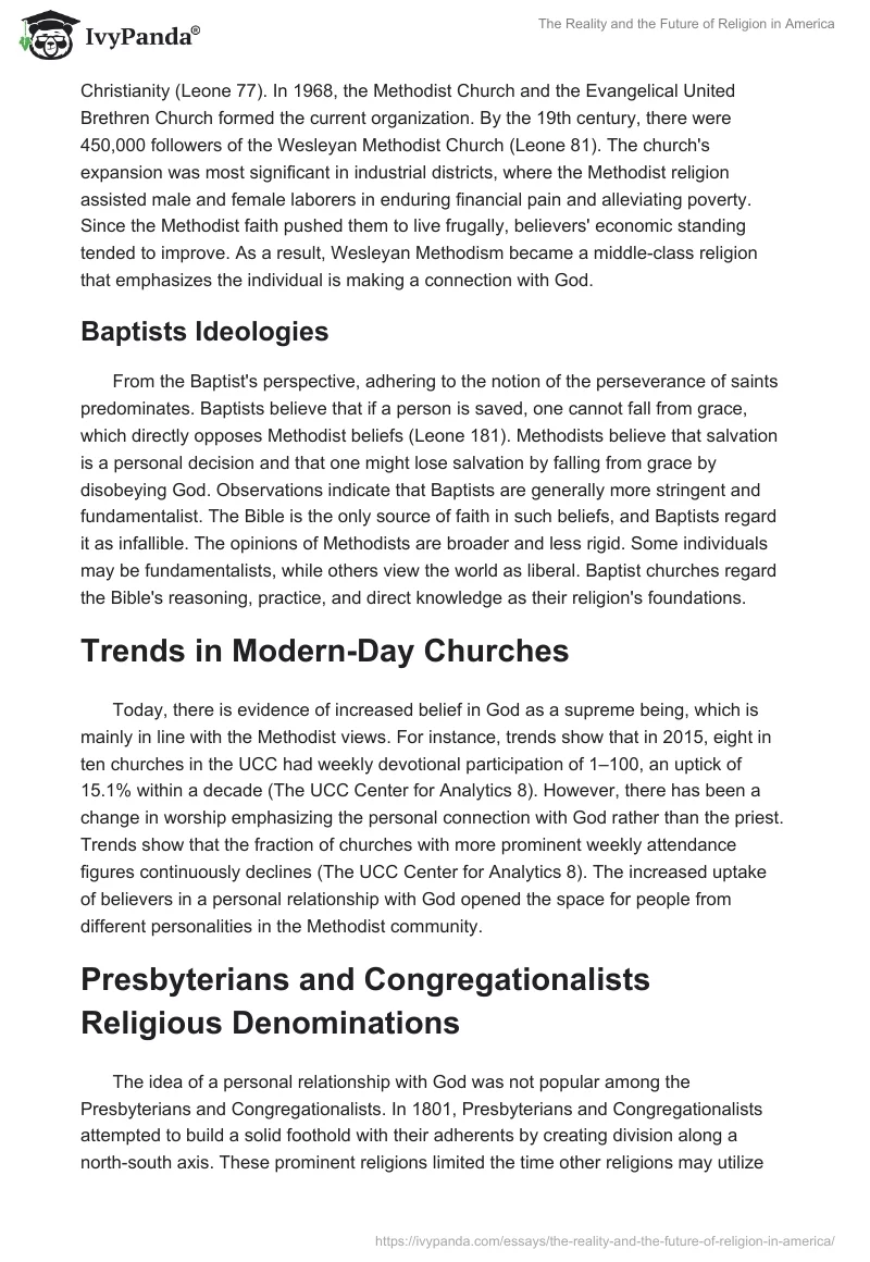 The Reality and the Future of Religion in America. Page 2