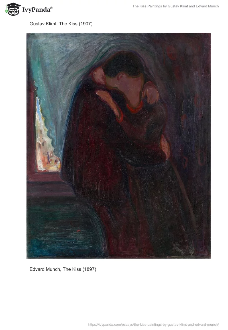 "The Kiss" Paintings by Gustav Klimt and Edvard Munch. Page 4