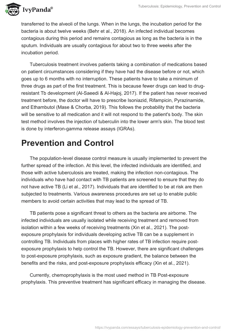Tuberculosis: Epidemiology, Prevention, and Control. Page 2