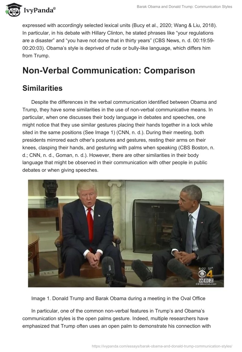 Barak Obama and Donald Trump: Communication Styles. Page 4