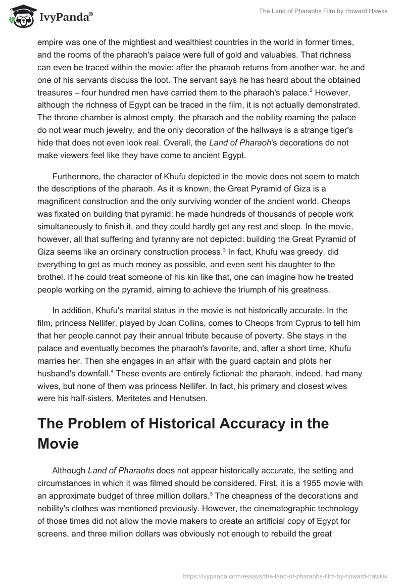 The "Land of Pharaohs" Film by Howard Hawks. Page 2