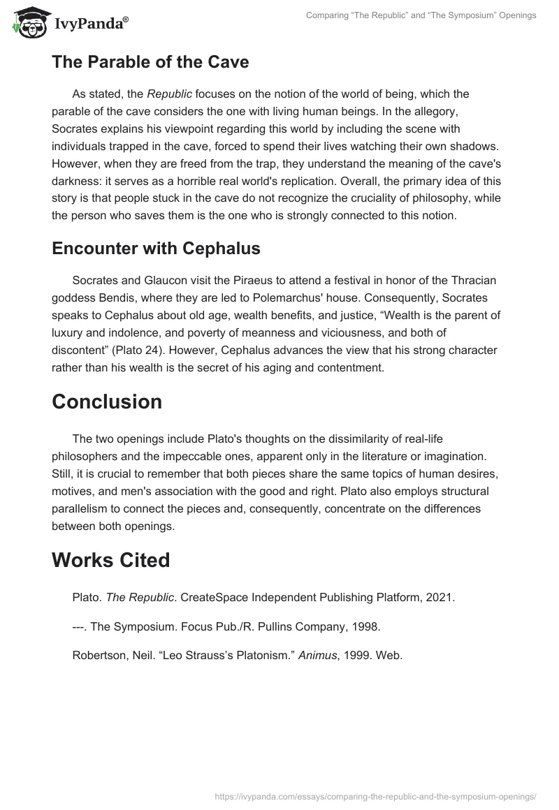 Comparing “The Republic” and “The Symposium” Openings. Page 2