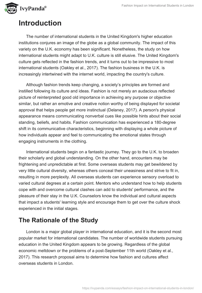Fashion Impact on International Students in London. Page 2