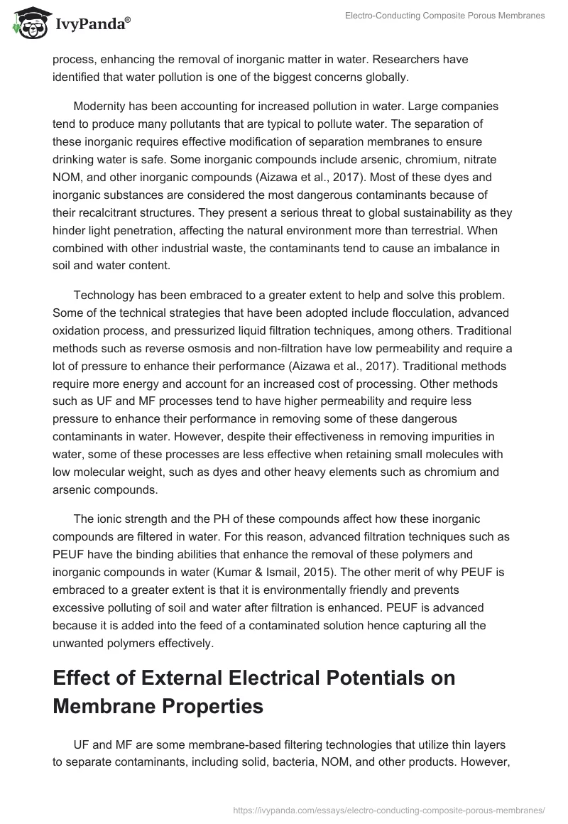 Electro-Conducting Composite Porous Membranes. Page 5