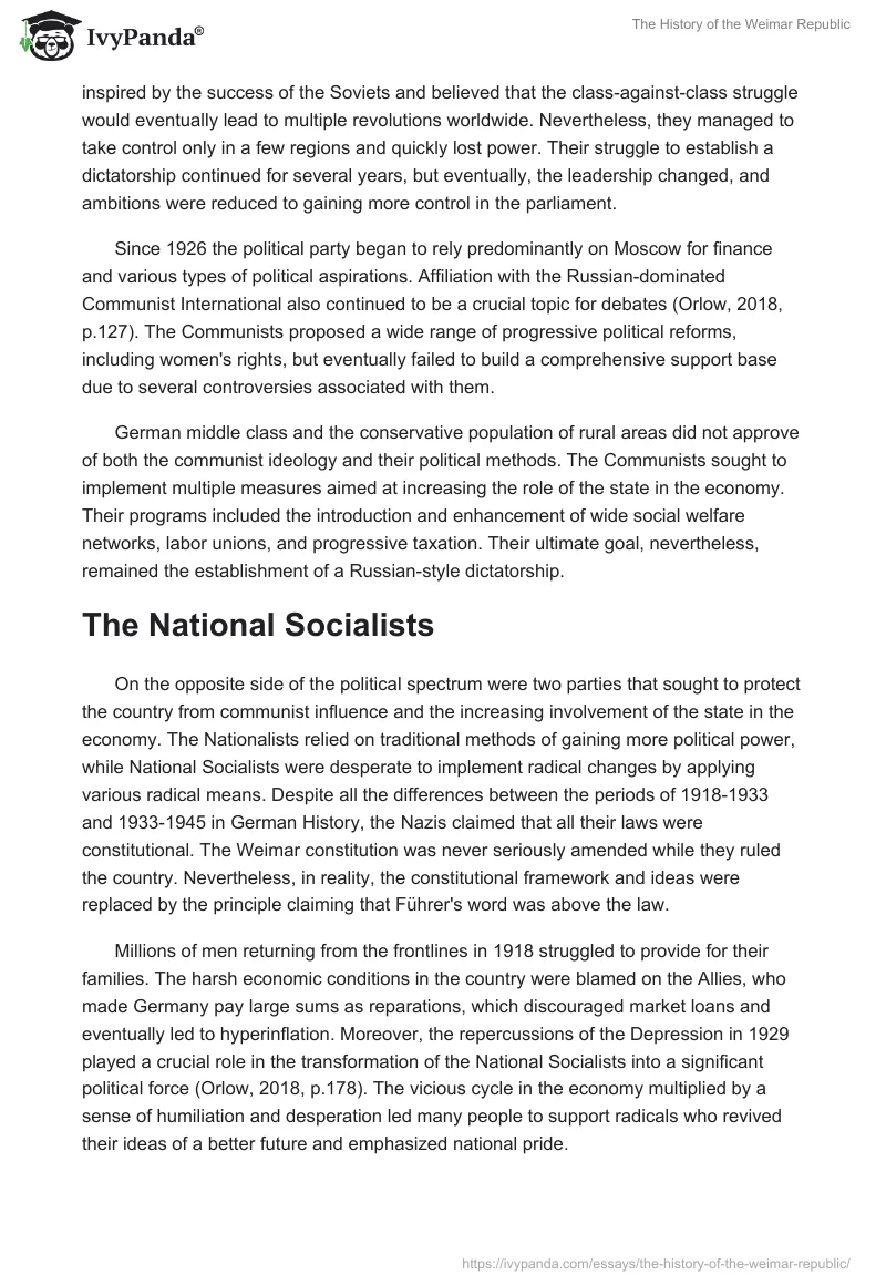 The History of the Weimar Republic. Page 2
