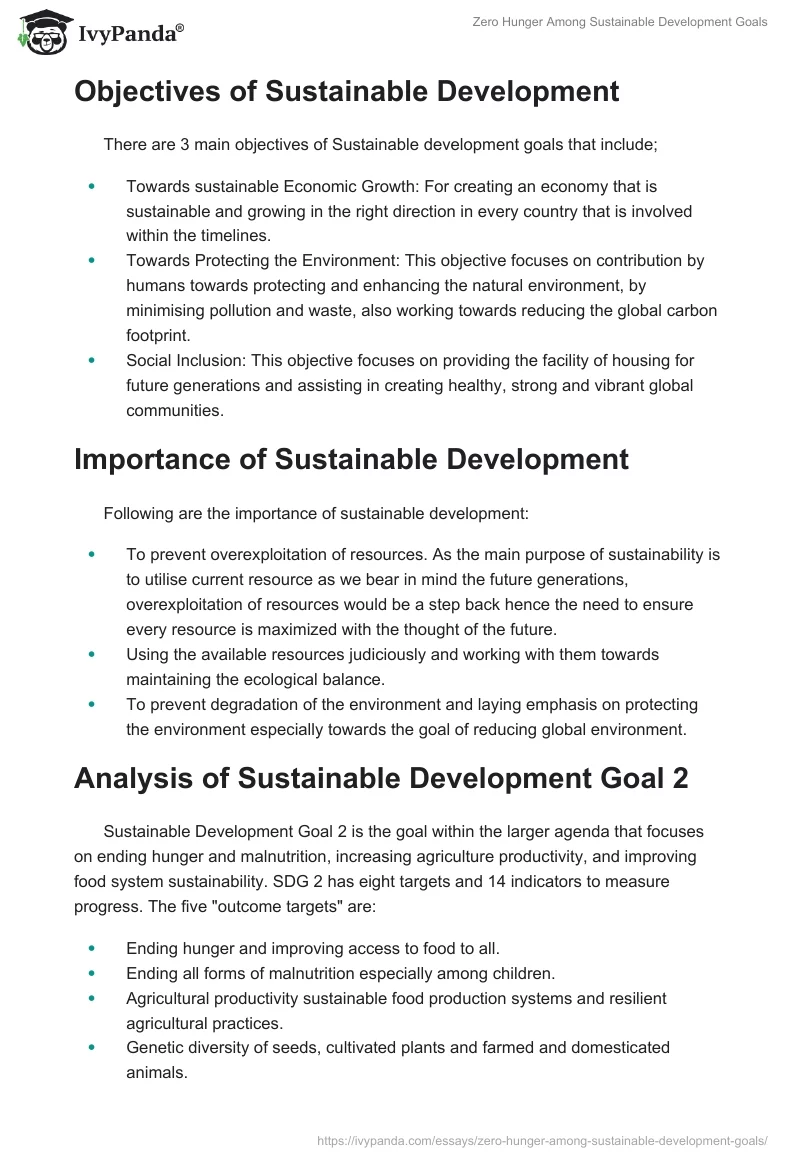 Zero Hunger Among Sustainable Development Goals. Page 2