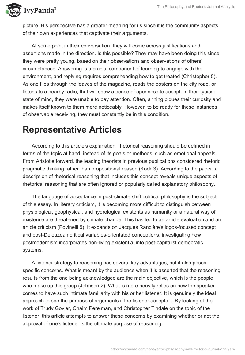 The Philosophy and Rhetoric Journal Analysis. Page 3