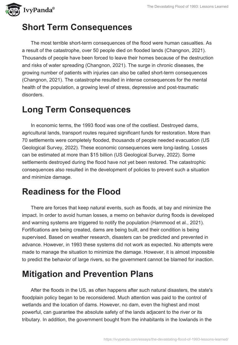 The Devastating Flood of 1993: Lessons Learned. Page 3
