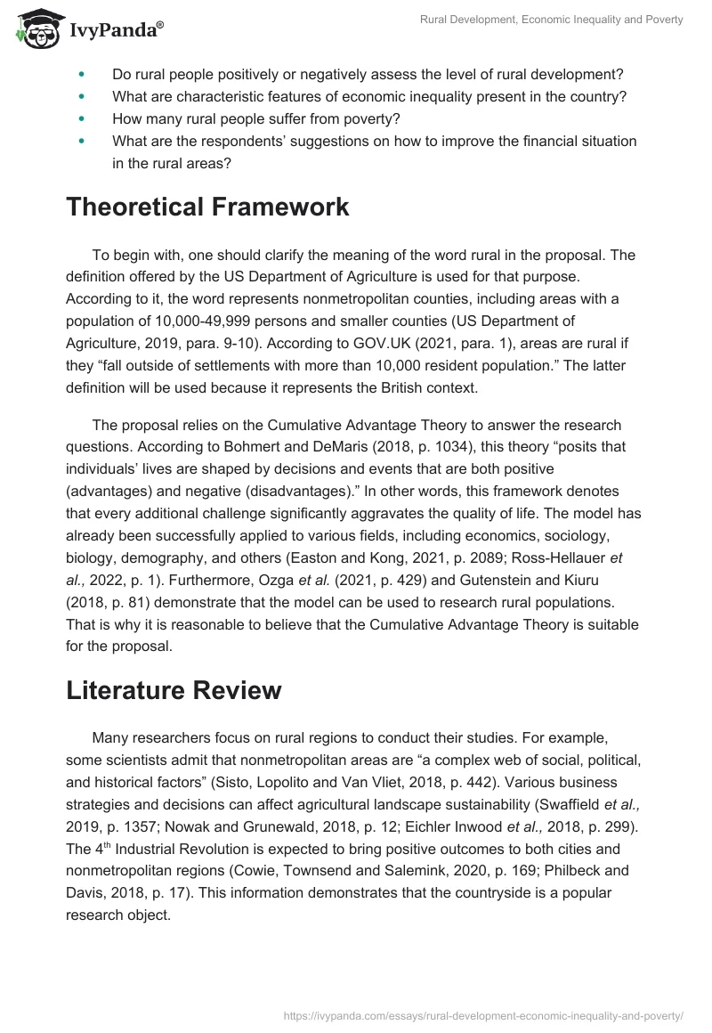 Rural Development, Economic Inequality and Poverty. Page 2