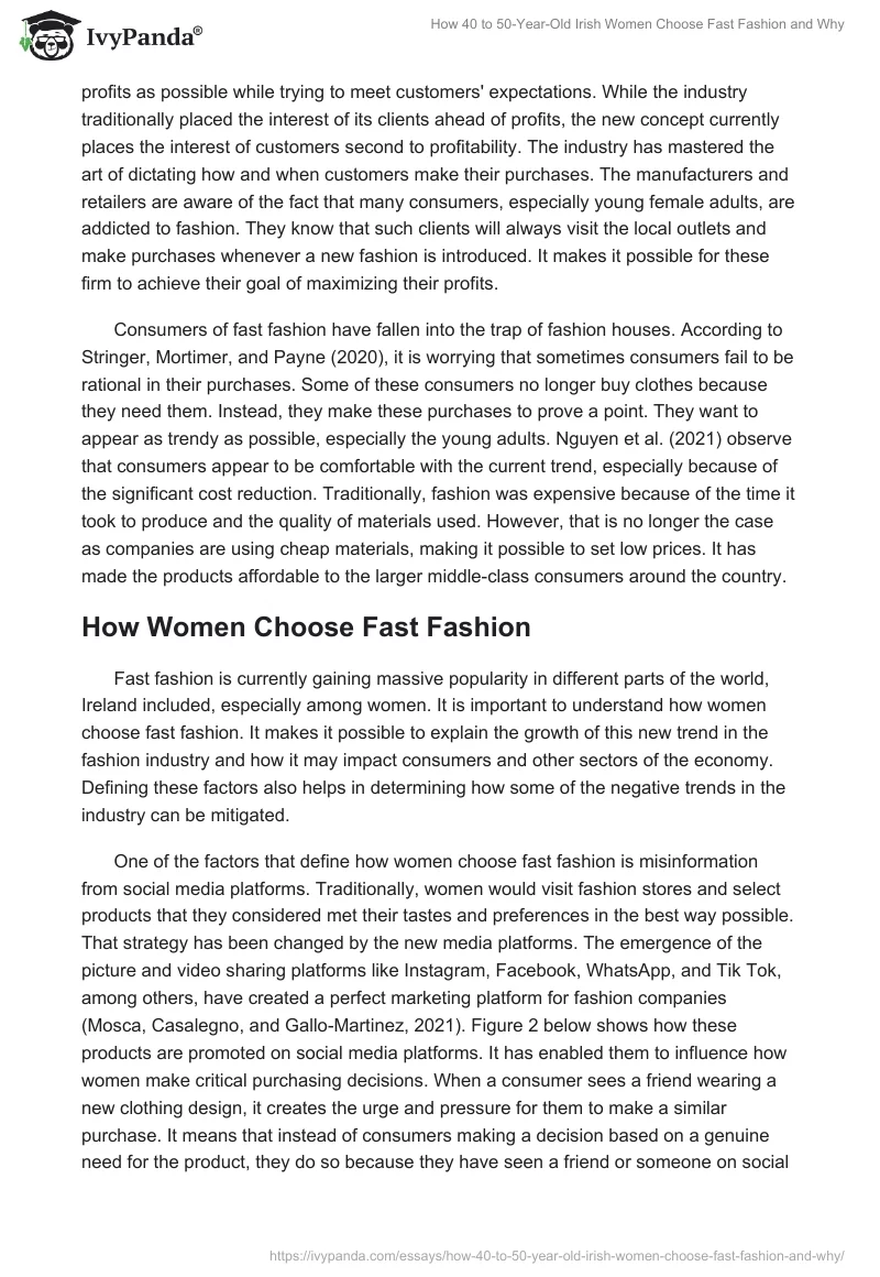 How 40 to 50-Year-Old Irish Women Choose Fast Fashion and Why. Page 4