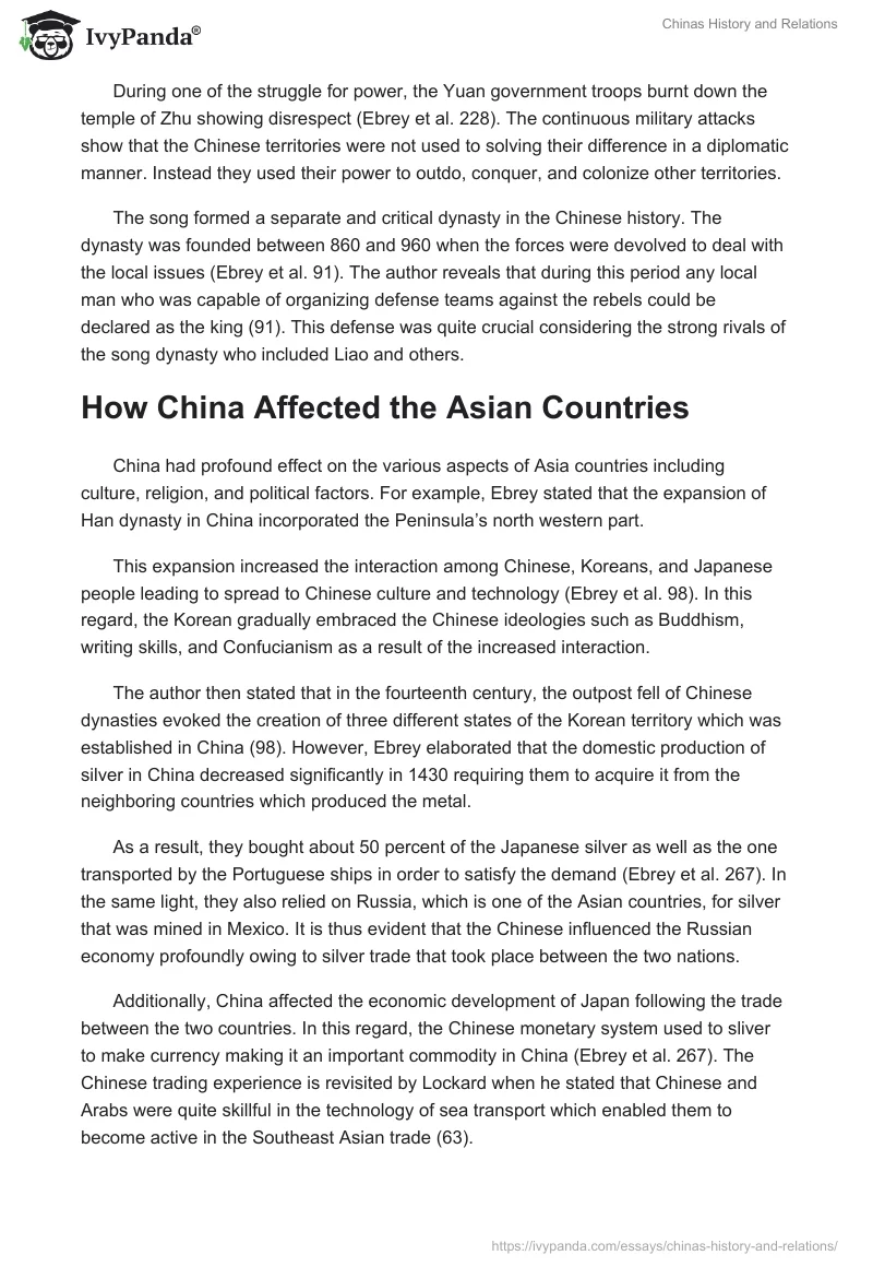 Chinas History and Relations. Page 2