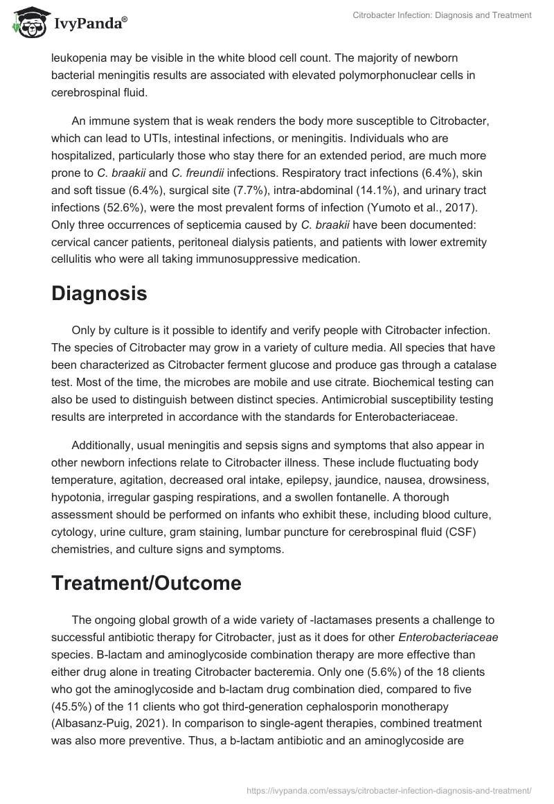 Citrobacter Infection: Diagnosis and Treatment. Page 3