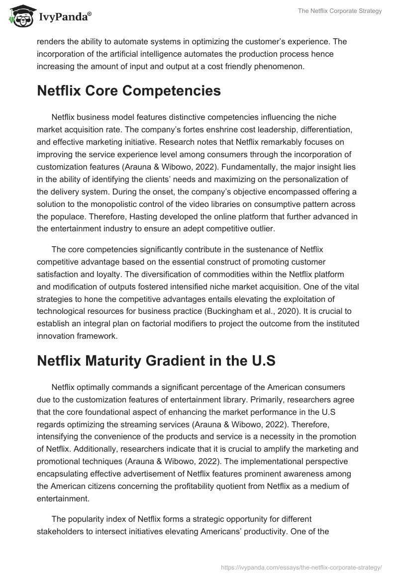 The Netflix Corporate Strategy. Page 4