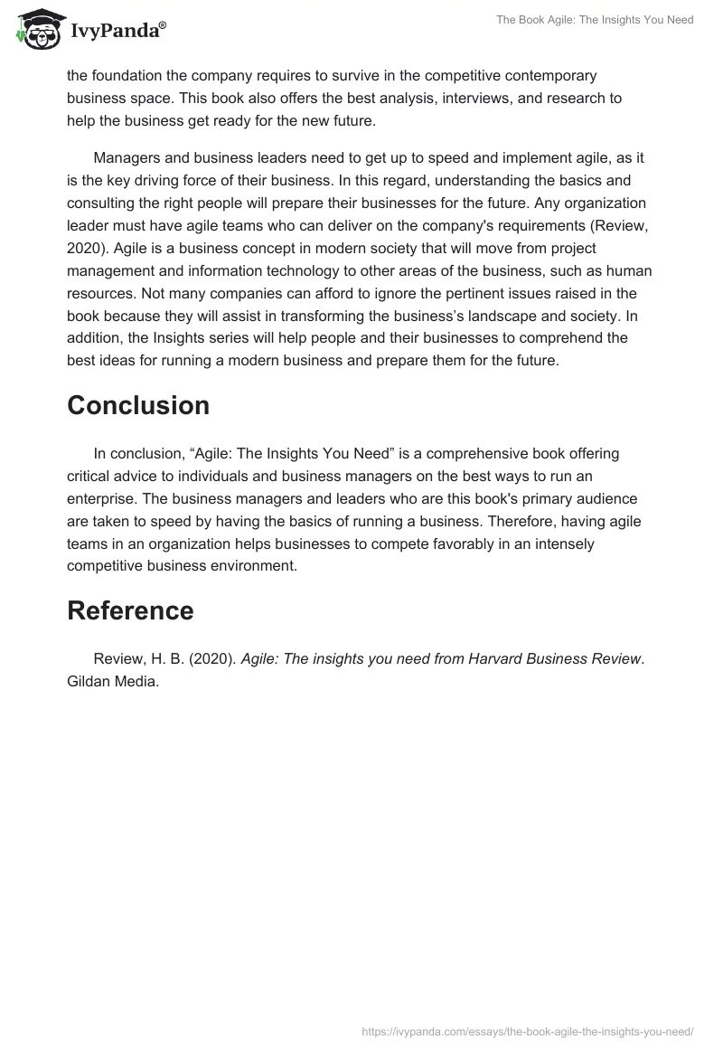 The Book "Agile: The Insights You Need". Page 2