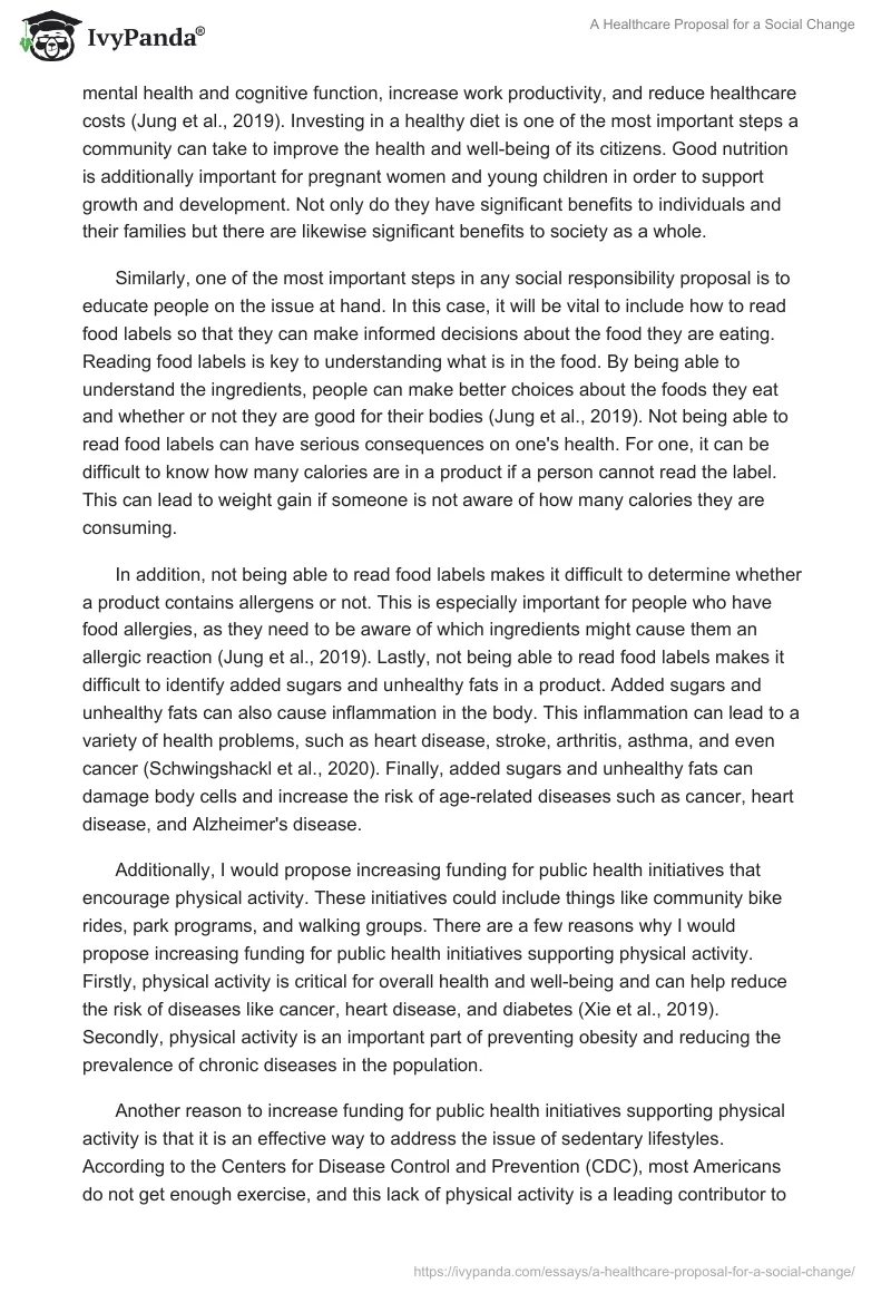 A Healthcare Proposal for a Social Change. Page 2