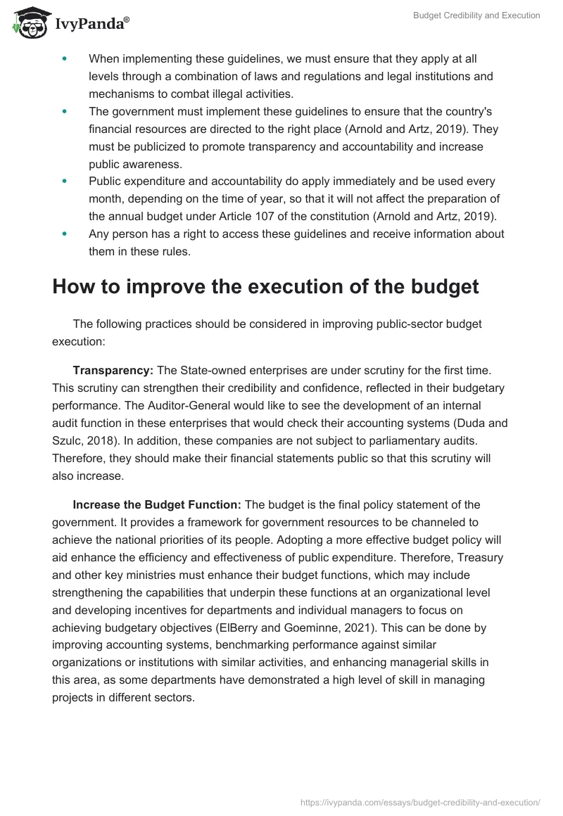 Budget Credibility and Execution. Page 2