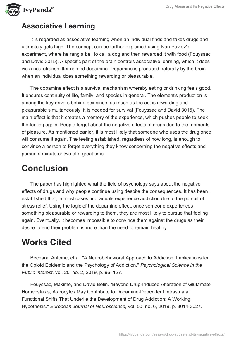 Drug Abuse and Its Negative Effects. Page 2