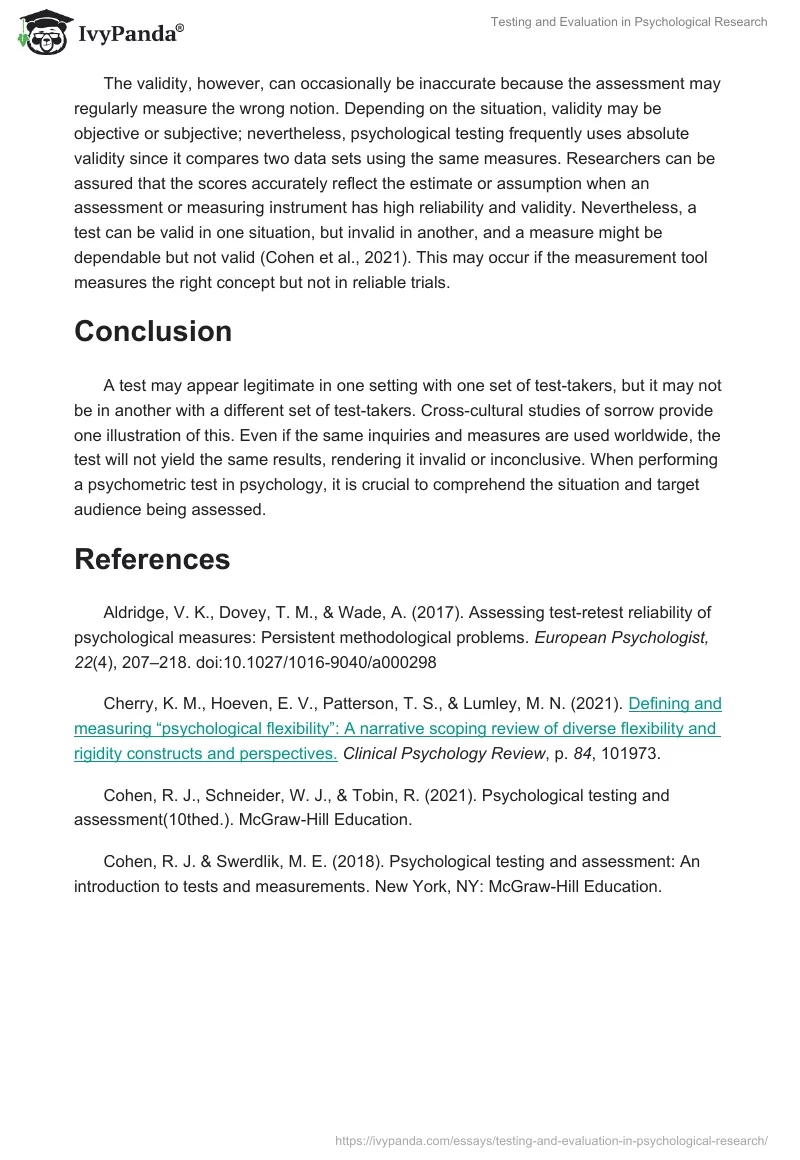 Testing and Evaluation in Psychological Research. Page 2