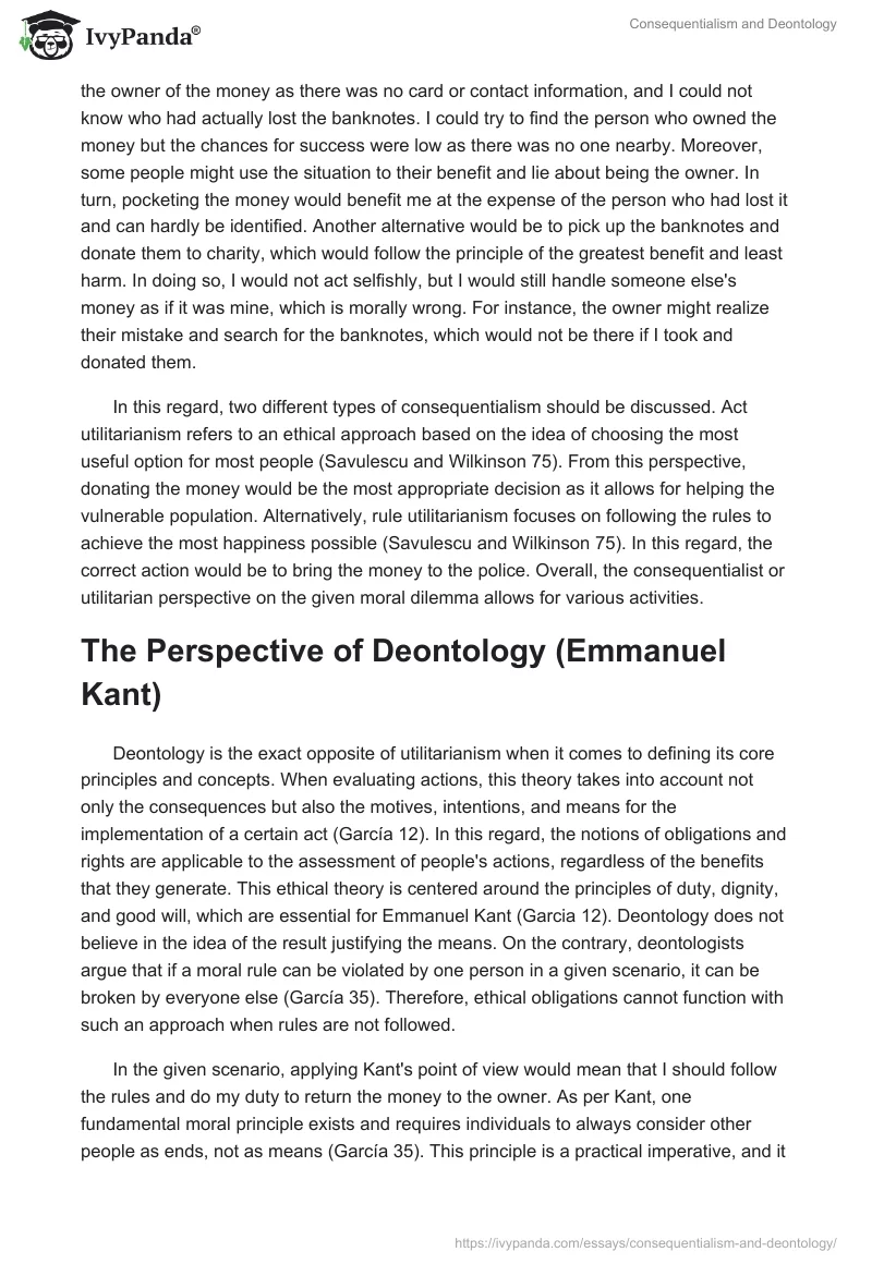 Consequentialism and Deontology. Page 2