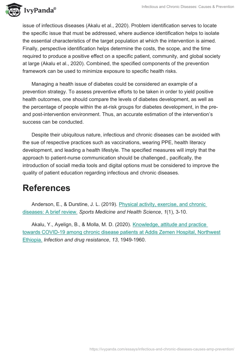 Infectious and Chronic Diseases: Causes & Prevention. Page 2