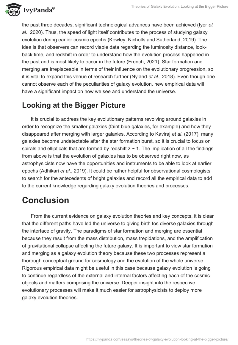 Theories of Galaxy Evolution: Looking at the Bigger Picture. Page 3