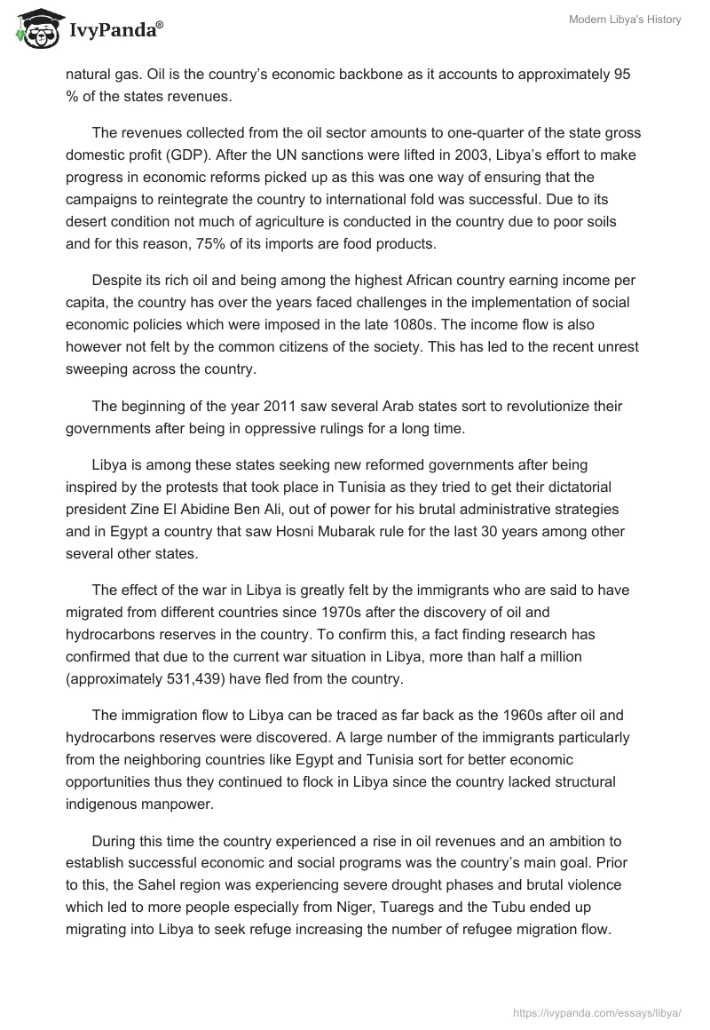 Modern Libya's History. Page 2