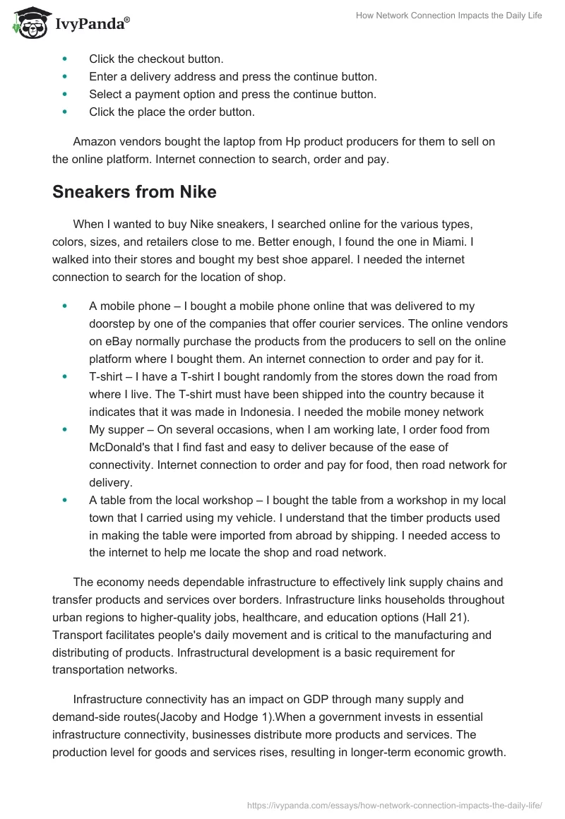 How Network Connection Impacts the Daily Life. Page 2