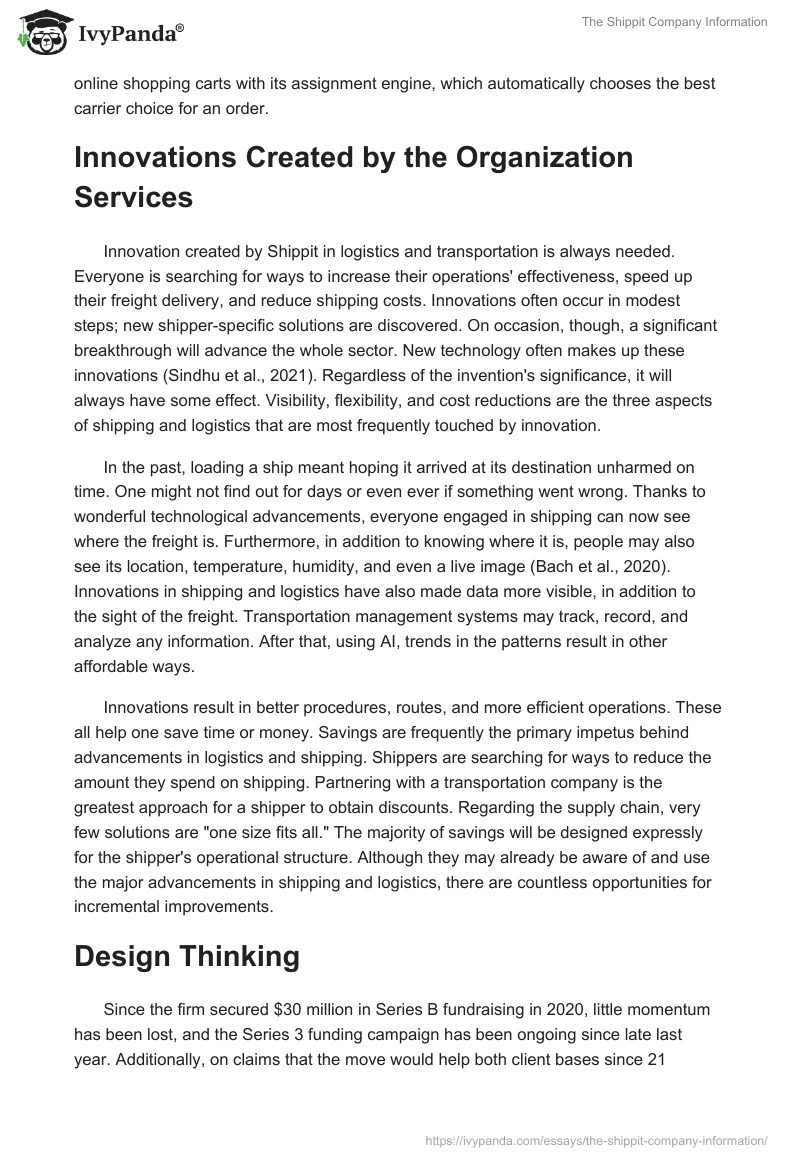 The Shippit Company Information. Page 2