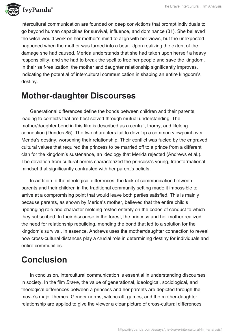 The "Brave" Intercultural Film Analysis. Page 3