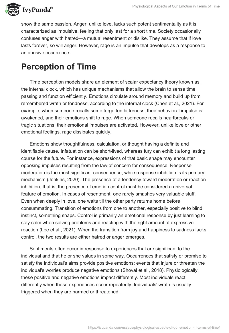 Physiological Aspects of Our Emotion in Terms of Time. Page 2