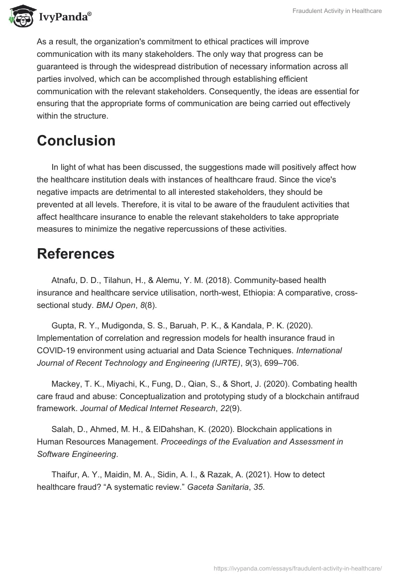Fraudulent Activity in Healthcare. Page 4