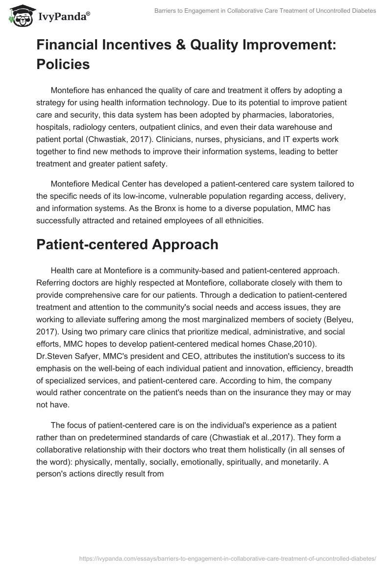 Barriers to Engagement in Collaborative Care Treatment of Uncontrolled Diabetes. Page 5