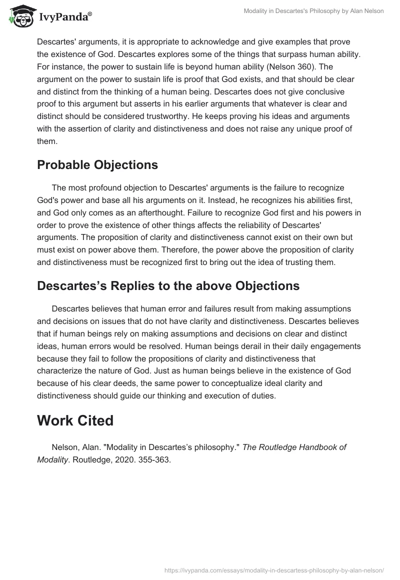Modality in Descartes's Philosophy by Alan Nelson. Page 2