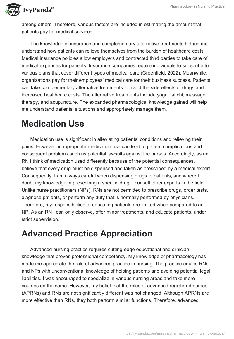 Pharmacology in Nursing Practice. Page 2
