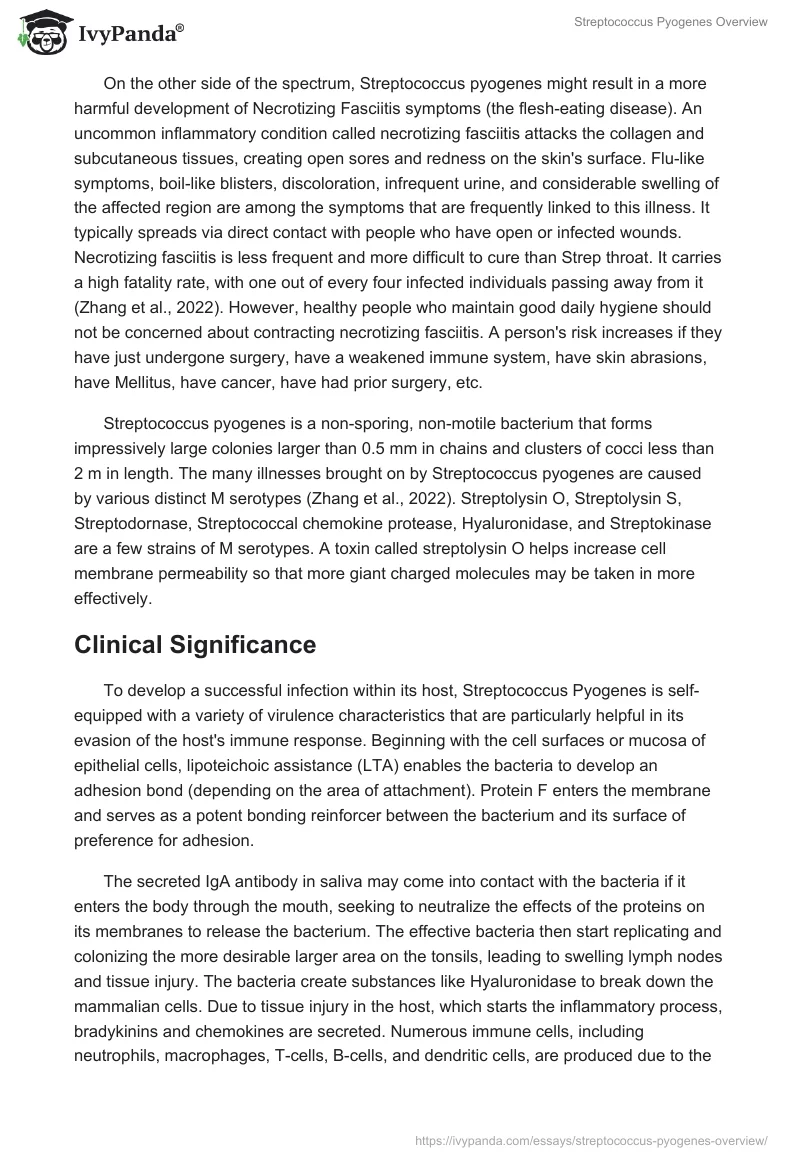 Streptococcus Pyogenes Overview. Page 2