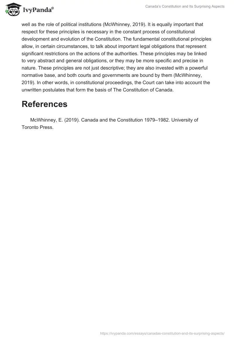 Canada’s Constitution and Its Surprising Aspects. Page 2
