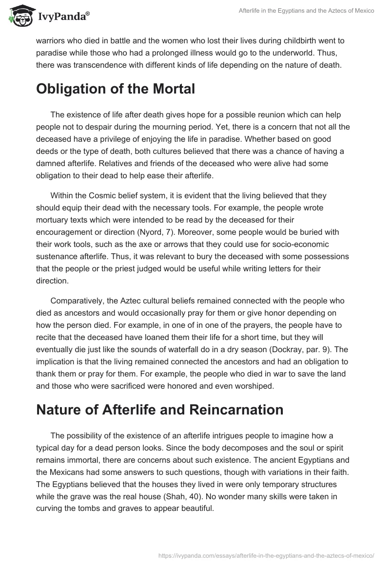 Afterlife in the Egyptians & the Aztecs of Mexico - 1093 Words | Essay ...