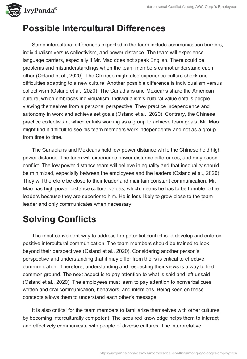 Interpersonal Conflict Among AGC Corp.'s Employees. Page 5