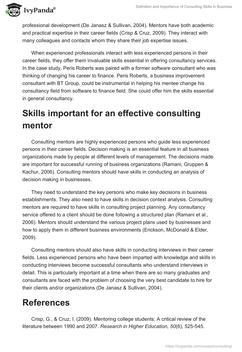 Definition and Importance of Consulting Skills in Business. Page 2