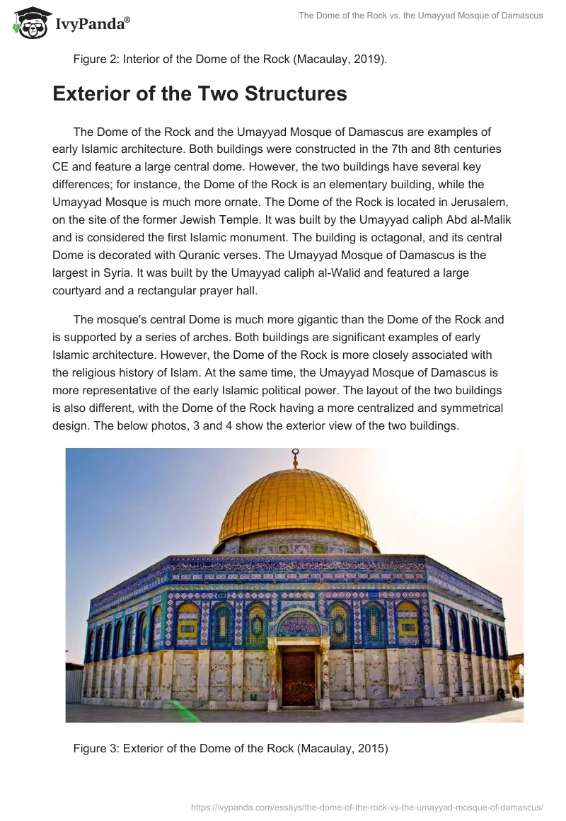The Dome of the Rock vs. the Umayyad Mosque of Damascus. Page 5