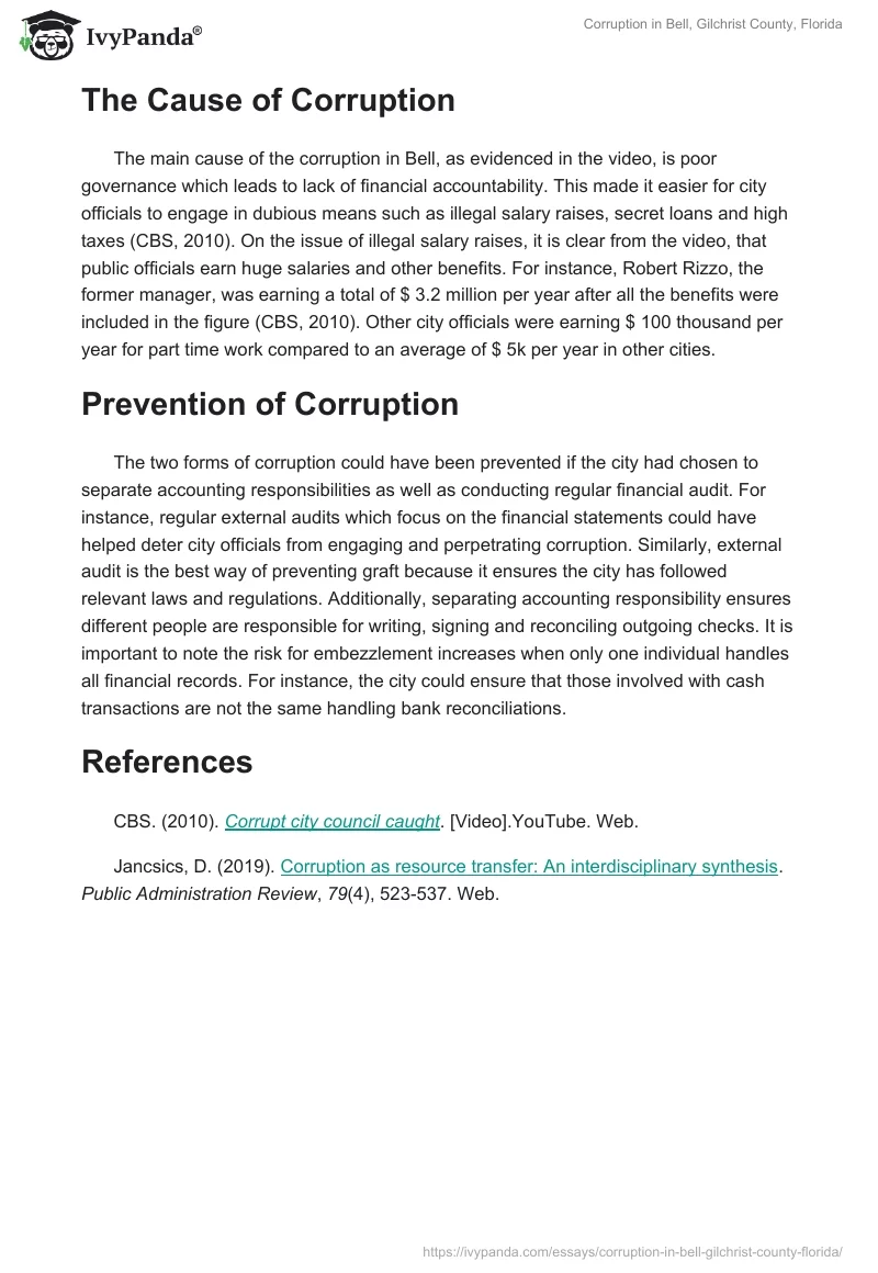 Corruption in Bell, Gilchrist County, Florida. Page 2