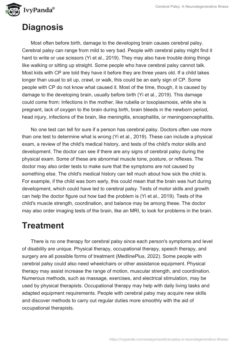 Cerebral Palsy: A Neurodegenerative Illness. Page 3